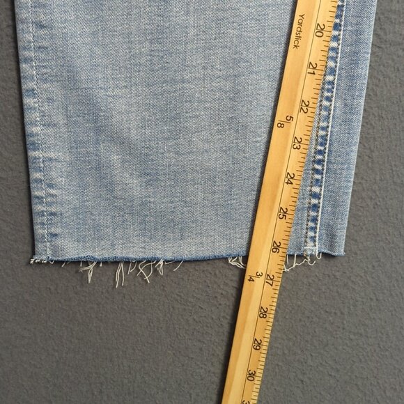 Driftwood Jeans Women's 32x27 Blue Royce Straight Raw Hems High Rise Denim - Picture 7 of 11